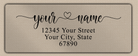 Clear Matt Romantic Heart Accent Return Address Labels