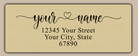 Ecru Romantic Heart Accent Return Address Labels