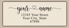 Ivory Romantic Heart Accent Return Address Labels