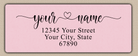 Pink Romantic Heart Accent Return Address Labels