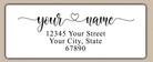 White Romantic Heart Accent Return Address Labels