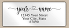 White Glossy Romantic Heart Accent Return Address Labels