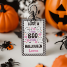 GroovyGhost Halloween Hant Tag on Halloween Backdrop