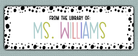 Spotted Border Name Stickers - from the library of option