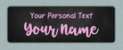Pink Chalkboard Name Stickers - your own text