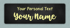 Yellow Chalkboard Name Stickers - your own text