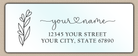 Waterproof Heart Line Art Flower Return Address Labels