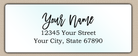 Waterproof Bouncy Modern Script Return Address Labels