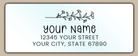 Waterproof Morning Glory Line Art Return Address Labels