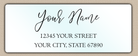 Waterproof Elegant Flowing Script Return Address Labels