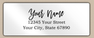 White Glossy Bouncy Modern Script Return Address Labels
