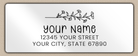 White Glossy Morning Glory Line Art Return Address Labels