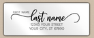 White Glossy Modern Script Return Address Labels
