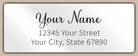White Glossy Charming Cursive Script Return Address Labels