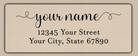 Clear Glossy Bold Flourish Script Return Address Labels