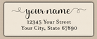 Ivory Bold Flourish Script Return Address Labels