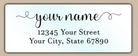 Waterproof Bold Flourish Script Return Address Labels