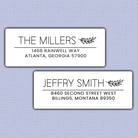 Olive Branch Line Art Return Address Labels
