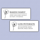 Poppy Line Art Return Address Labels