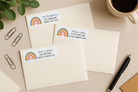 Colorful Boho Rainbow Address labels on envelopes