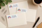 Colorful Boho Rainbow Address labels on envelopes